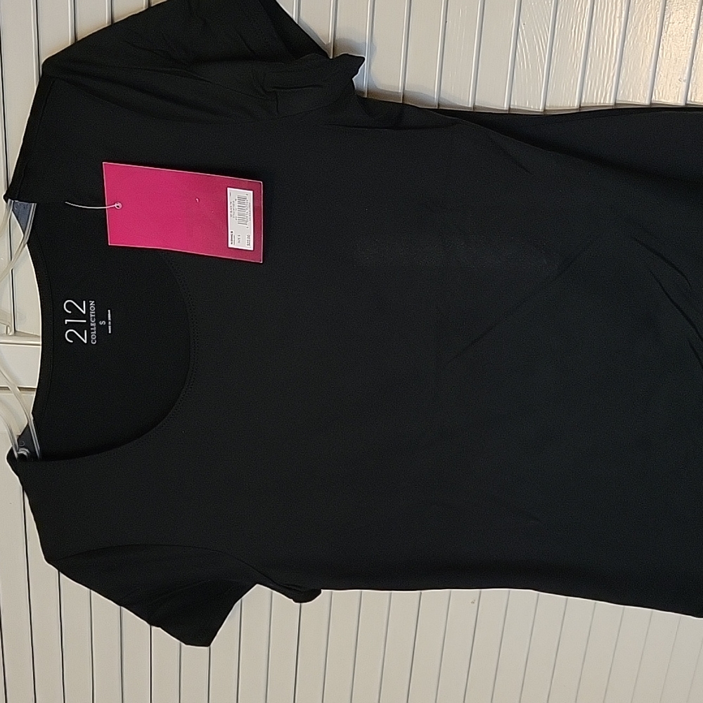 NWT Black nylon/spandex sort sleeve T shirt.